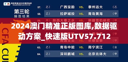 2024澳门精准正版图库,数据驱动方案_快速版UTV57.712