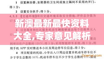 新澳最新最快资料大全,专家意见解析_T5.538