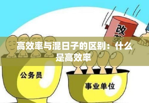 高效率与混日子的区别：什么是高效率 