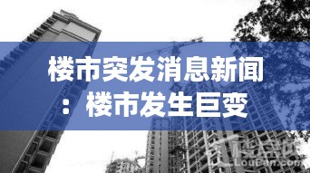 楼市突发消息新闻：楼市发生巨变 