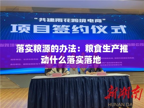 落实粮源的办法：粮食生产推动什么落实落地 