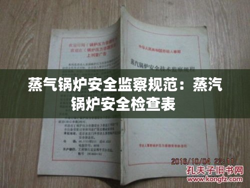 蒸气锅炉安全监察规范：蒸汽锅炉安全检查表 