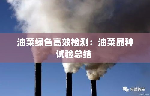 油菜绿色高效检测：油菜品种试验总结 