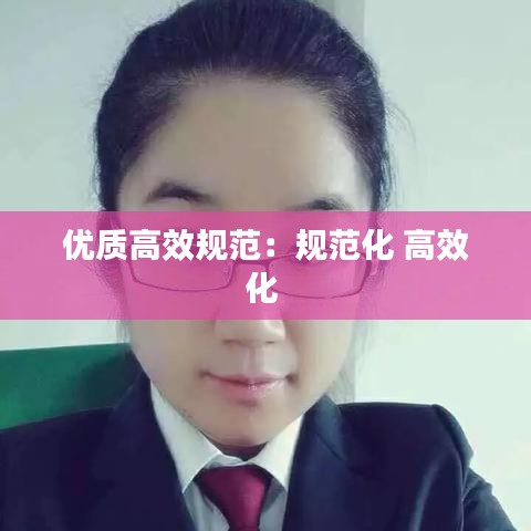 优质高效规范：规范化 高效化 
