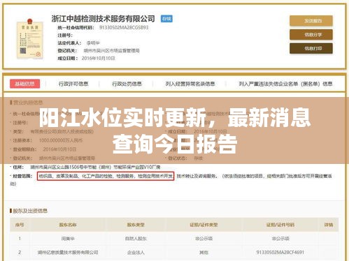 阳江水位实时更新，最新消息查询今日报告