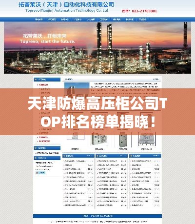 天津防爆高压柜公司TOP排名榜单揭晓！
