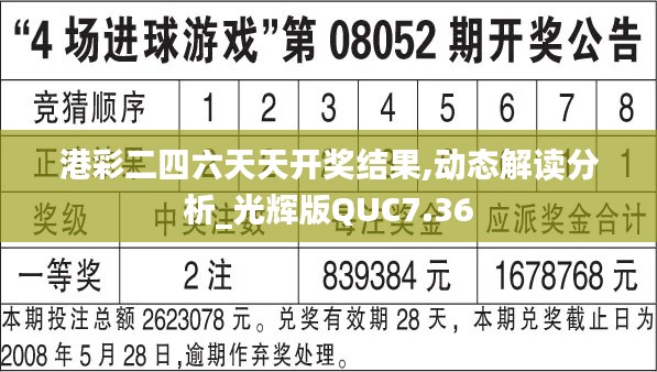 港彩二四六天天开奖结果,动态解读分析_光辉版QUC7.36