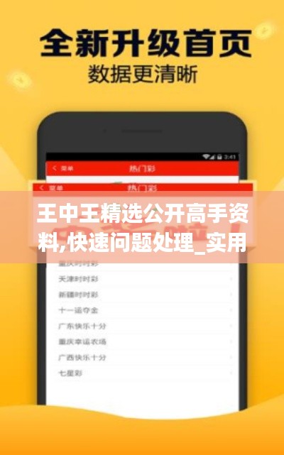 王中王精选公开高手资料,快速问题处理_实用版VOI4.11