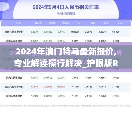 2024年澳门特马最新报价,专业解读操行解决_护眼版RAJ72.143