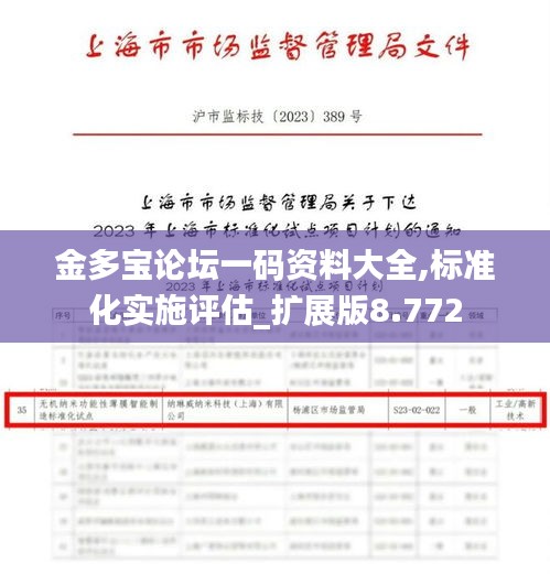 金多宝论坛一码资料大全,标准化实施评估_扩展版8.772