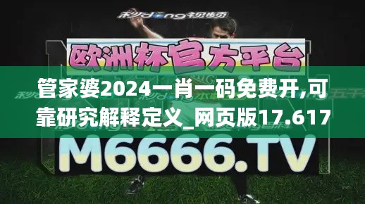 管家婆2024一肖一码免费开,可靠研究解释定义_网页版17.617