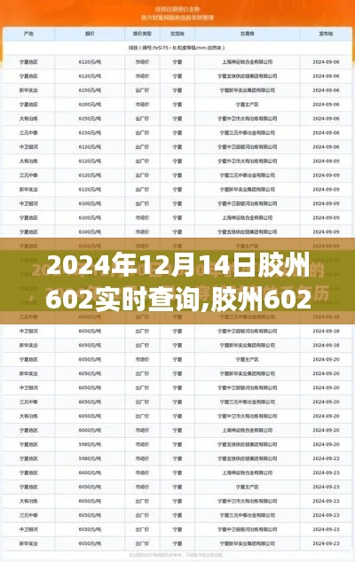 胶州602实时查询，历史追溯与未来展望
