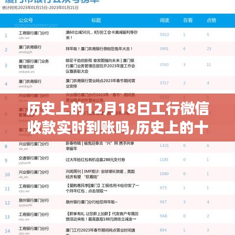 工行微信收款历史上的里程碑事件，十二月十八日实时到账功能回顾