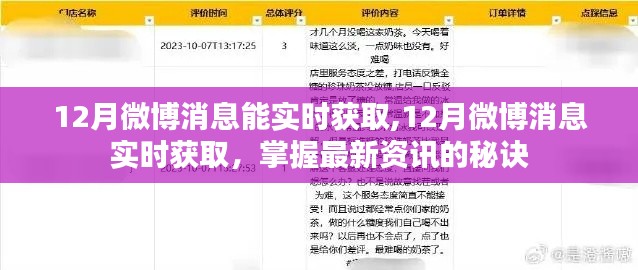 掌握最新资讯秘诀，实时获取12月微博消息动态