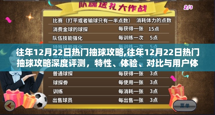 往年12月22日抽球攻略深度解析，特性、体验、对比与用户体验一网打尽！