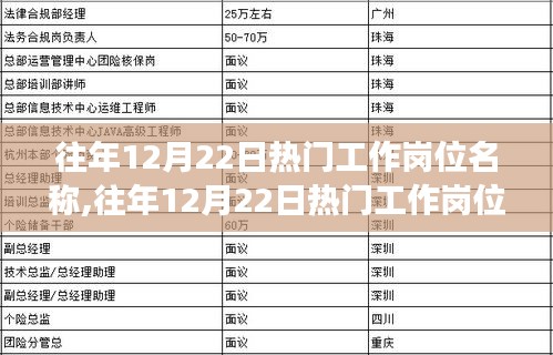 揭秘往年12月22日热门工作岗位，深度探析与个人立场观点分享