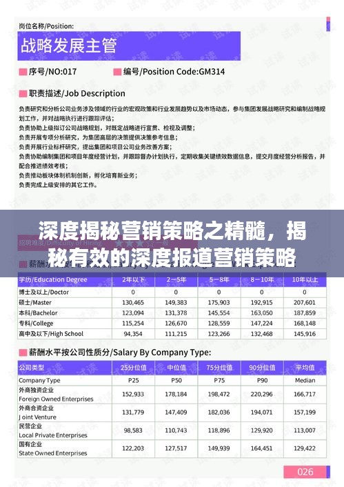 深度揭秘营销策略之精髓，揭秘有效的深度报道营销策略