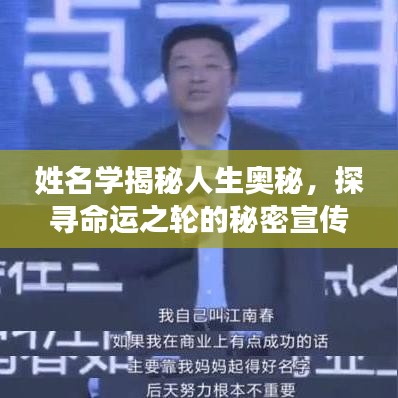 姓名学揭秘人生奥秘，探寻命运之轮的秘密宣传