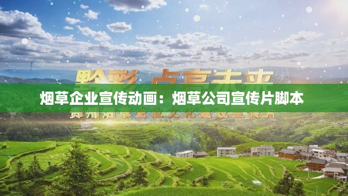 烟草企业宣传动画：烟草公司宣传片脚本 