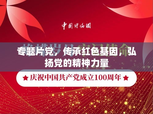 专题片党，传承红色基因，弘扬党的精神力量