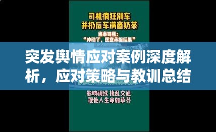 突发舆情应对案例深度解析，应对策略与教训总结