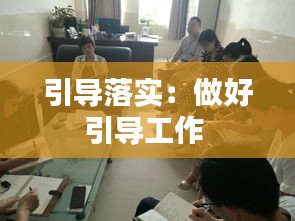 引导落实：做好引导工作 