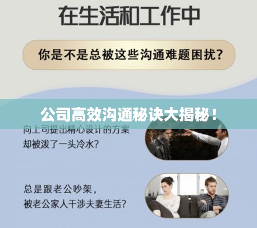 公司高效沟通秘诀大揭秘！