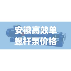 安徽高效单螺杆泵价格：单螺杆泵规格 