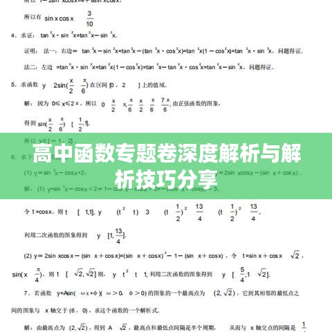 高中函数专题卷深度解析与解析技巧分享