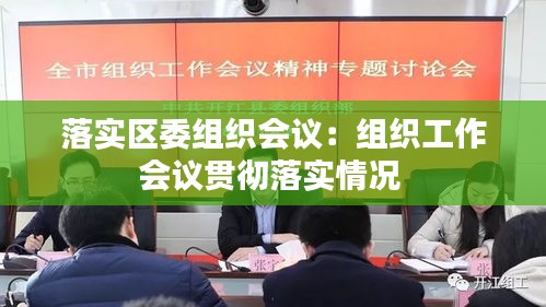 落实区委组织会议：组织工作会议贯彻落实情况 