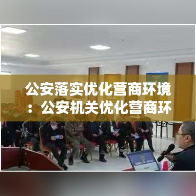 公安落实优化营商环境：公安机关优化营商环境 