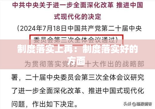 制度落实上再：制度落实好的方面 