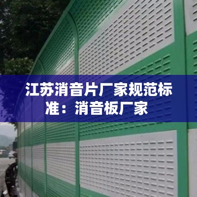 江苏消音片厂家规范标准：消音板厂家 