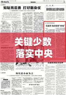 关键少数 落实中央：关键少数存在问题 