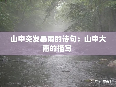 山中突发暴雨的诗句：山中大雨的描写 