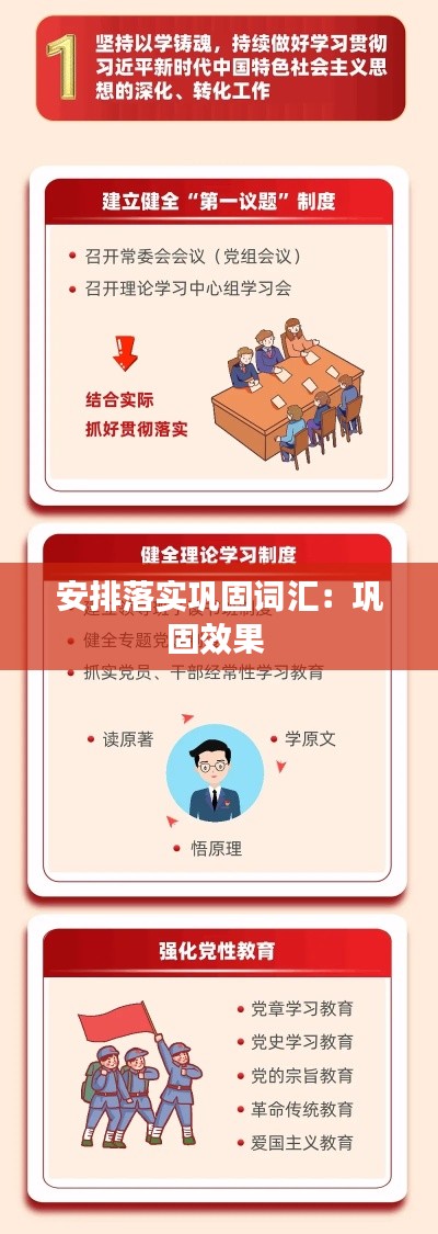 安排落实巩固词汇：巩固效果 