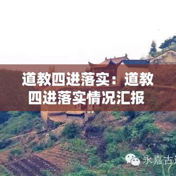 道教四进落实：道教四进落实情况汇报 