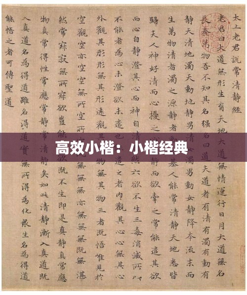 高效小楷：小楷经典 