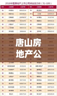 唐山房地产公司排名榜单揭晓，揭秘知名房企竞争力排行！