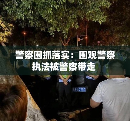 警察围抓落实：围观警察执法被警察带走 
