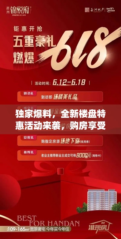 独家爆料，全新楼盘特惠活动来袭，购房享受震撼7.5折优惠！