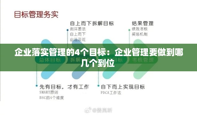 企业落实管理的4个目标：企业管理要做到哪几个到位 
