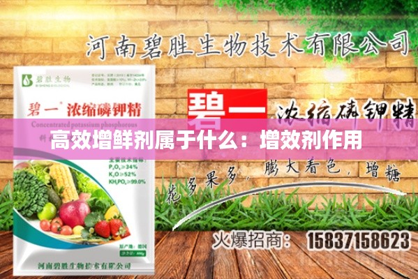 高效增鲜剂属于什么：增效剂作用 
