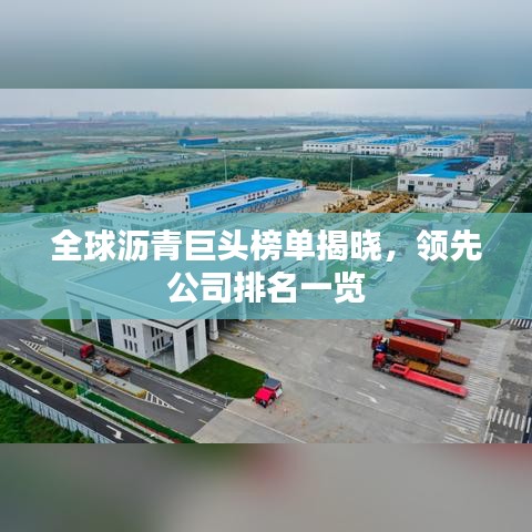 全球沥青巨头榜单揭晓，领先公司排名一览