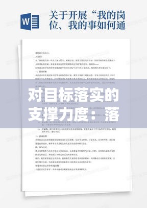 对目标落实的支撑力度：落实目标方面存在的问题 