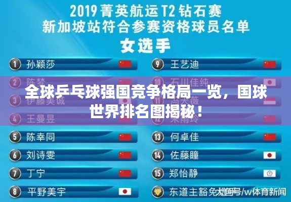 全球乒乓球强国竞争格局一览，国球世界排名图揭秘！