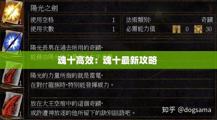 魂十高效：魂十最新攻略 