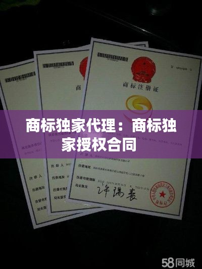 商标独家代理：商标独家授权合同 