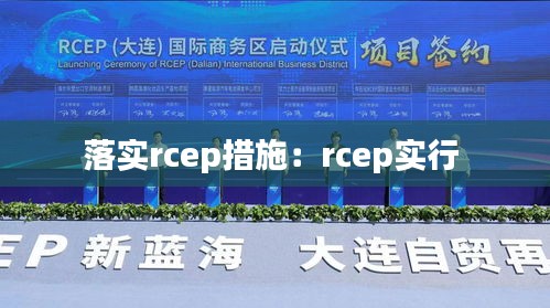 落实rcep措施：rcep实行 