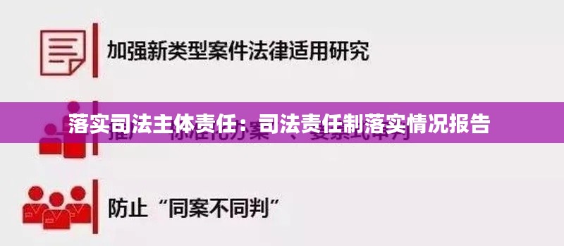 落实司法主体责任：司法责任制落实情况报告 
